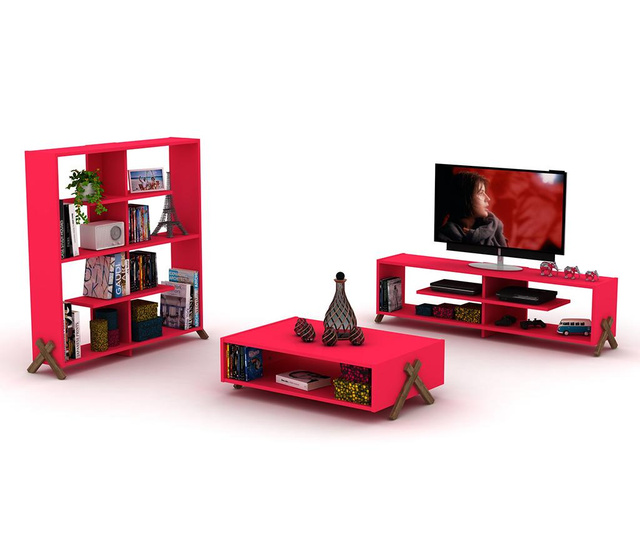 Комода TV Kipp Walnut Pink