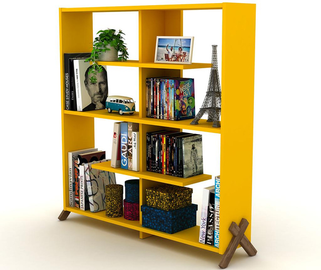 Biblioteca Kipp Walnut Yellow