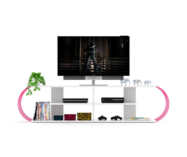 TV komoda Case White Pink