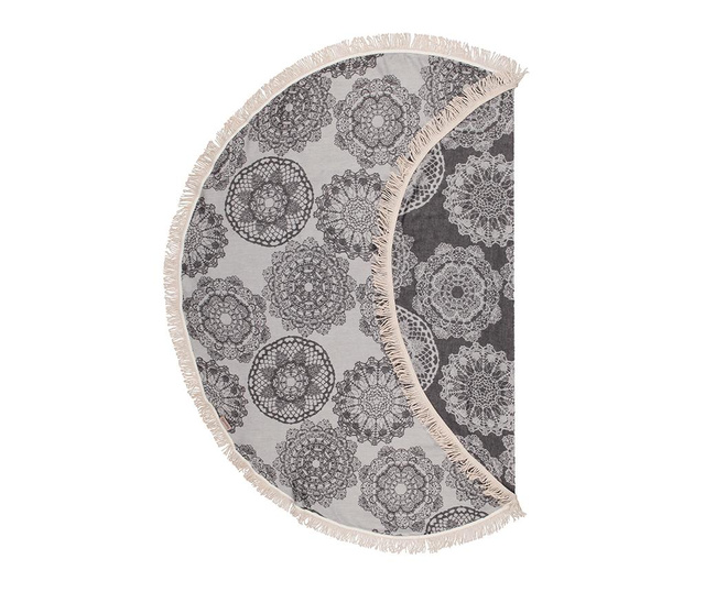 Kupaonski ručnik Pestemal Lace Soft Charcoal 150 cm