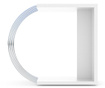 Masuta Rafevi, Case White Chrome, PAL, 42x49x30 cm, alb/argintiu