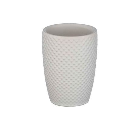 Pahar pentru baie Wenko, Punto White, ceramica, 8x8x11 cm