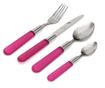 Комплект прибори за хранене 24 части Rubber Fuchsia