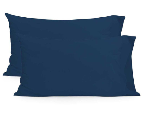 Set 2 jastučnice Basic Blue 50x80 cm