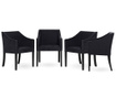 Set 4 stolice Guy Laroche Home Illusion Black