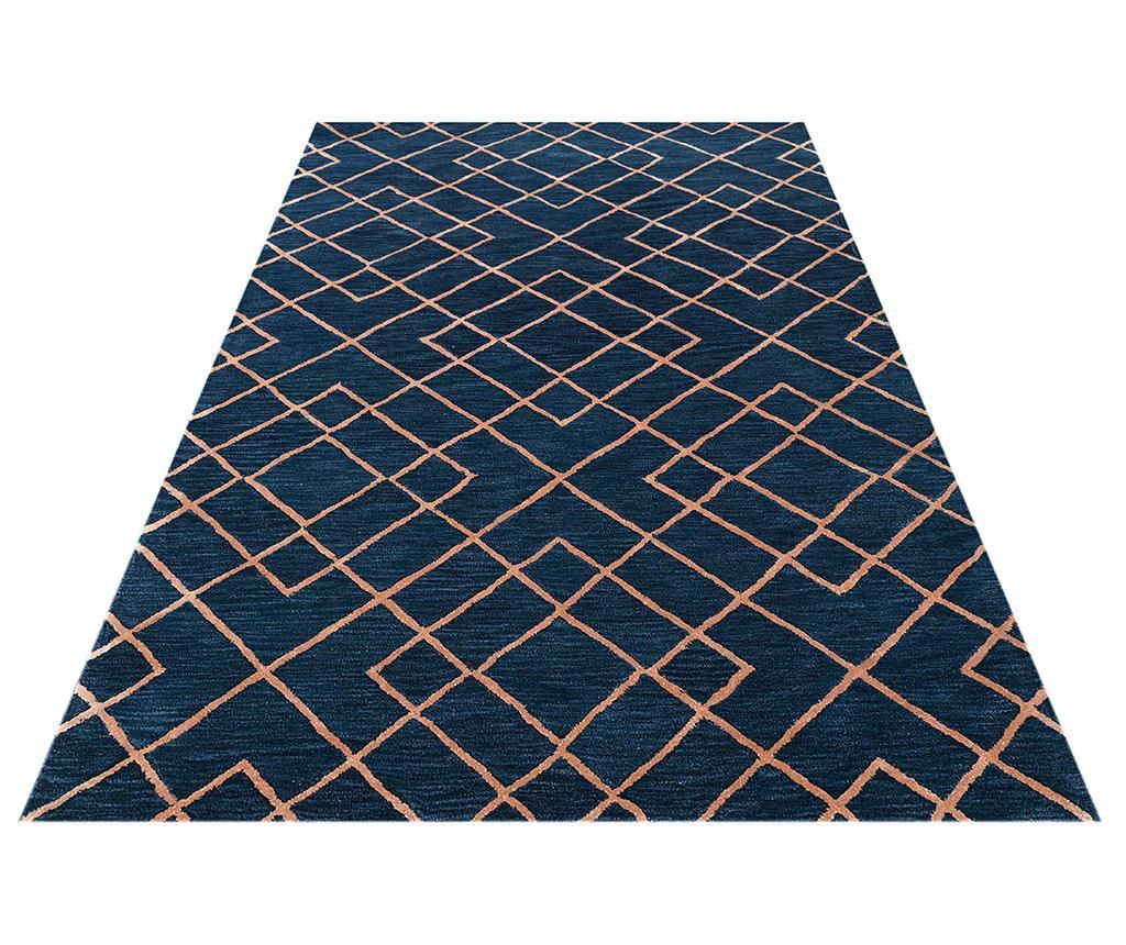 Covor Bakero, Highway Dark Blue, 122x183 cm, albastru inchis - 2