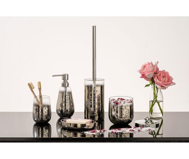 Doza za blazinice za čiščenje ličil Elissa Silver 600 ml
