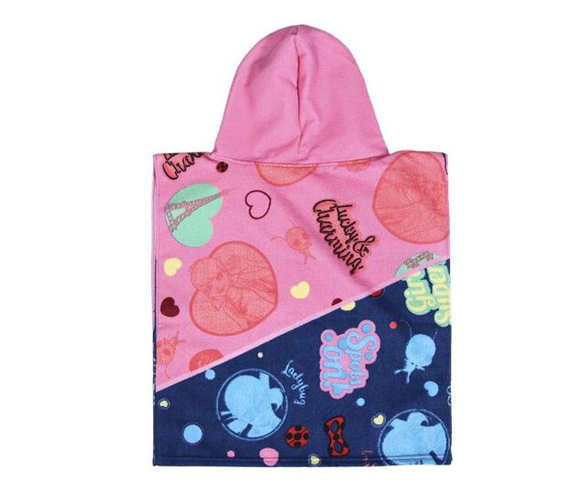 Brisača za plažo s kapuco Ladybug 50x115 cm