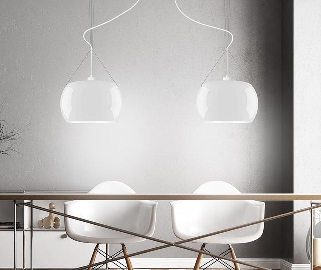 Senčilo za svetilko Momo Double Glossy White