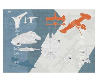 Stenska tapeta Star Wars Tehnical Plan 254x368 cm