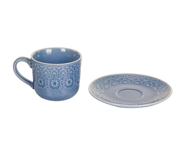 Set - skodelica in krožniček Vanarova Tea Blue