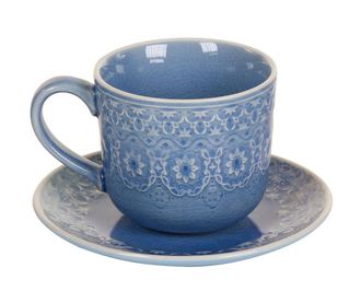 Set - skodelica in krožniček Vanarova Tea Blue