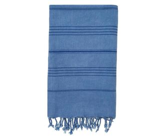 Кърпа за баня Hammam Stripy Stone Washed Blue 90x170 см