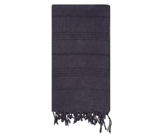 Кърпа за баня Hammam Stripy Stone Washed Black 90x170 см