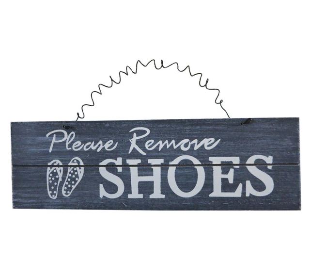 Stenska dekoracija Please Remove Shoes