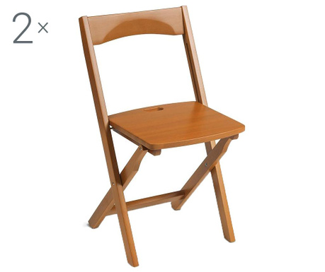 Комплект 2 сгъваеми стола Diana Brown