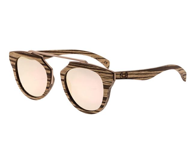 Unisex sončna očala Earth Wood Ceira Zebra Brown