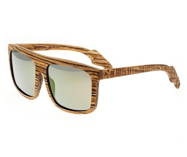 Moška sončna očala Earth Wood Aroa Brown Zebra