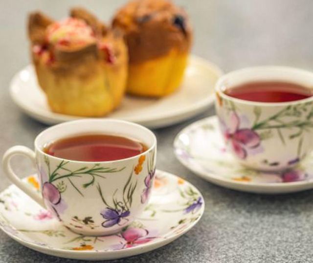 Set skodelica in krožniček Aquarelle Coffee