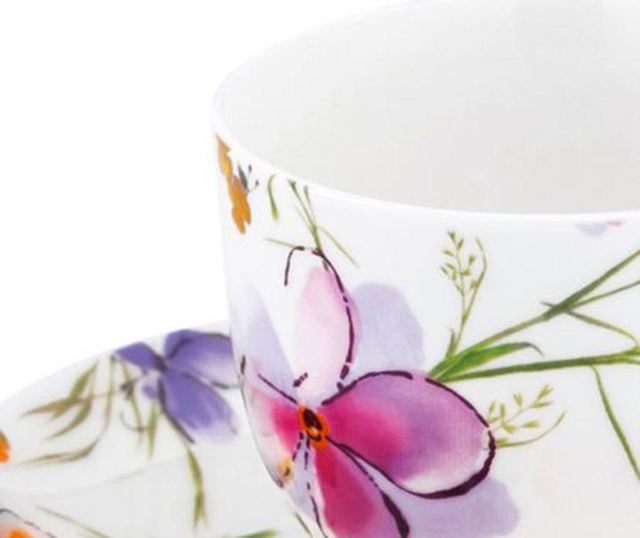 Set skodelica in krožniček Aquarelle Coffee