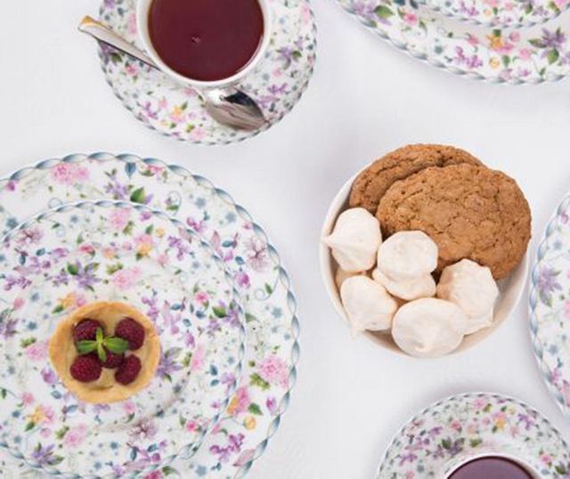 Set 6 skodelic in 6 krožničkov Versailles Coffee