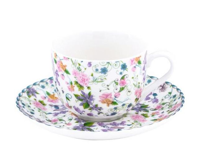 Set 6 skodelic in 6 krožničkov Versailles Coffee