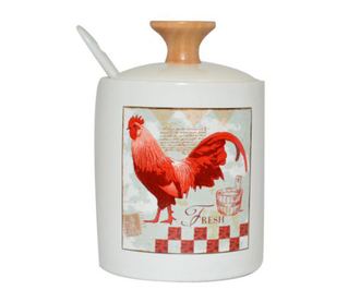 Sladkornica s pokrovom in čajno žličko Village 250 ml