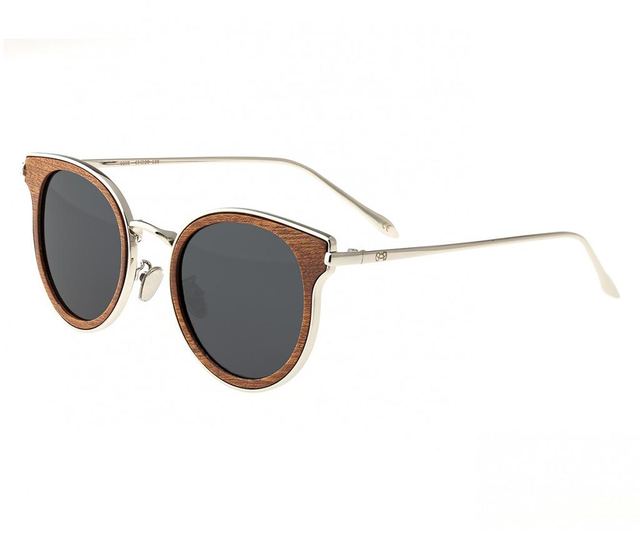 Ženska sončna očala Earth Wood Derawan Brown Silver