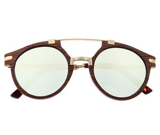 Sluneční brýle unisex Earth Wood Petani Dark Brown