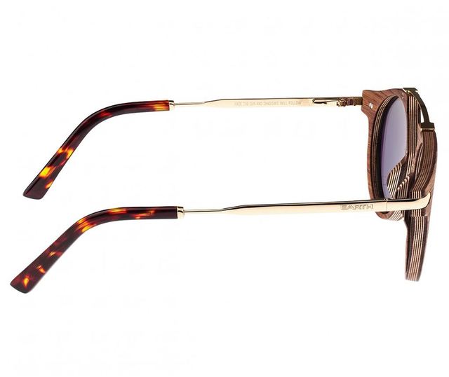 Sluneční brýle unisex Earth Wood Petani Dark Brown