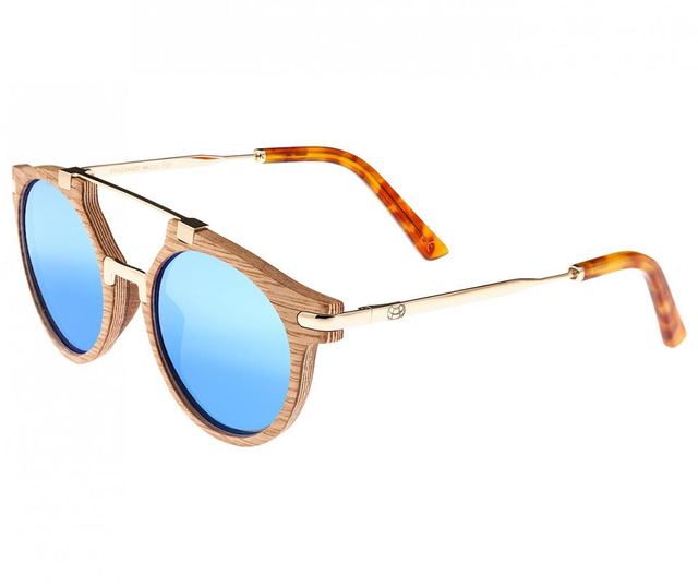 Unisex sončna očala Earth Wood Petani Light Brown