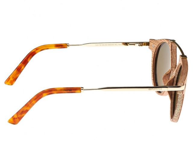 Unisex sončna očala Earth Wood Petani Light Brown
