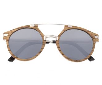 Unisex sončna očala Earth Wood Petani Brown Zebra