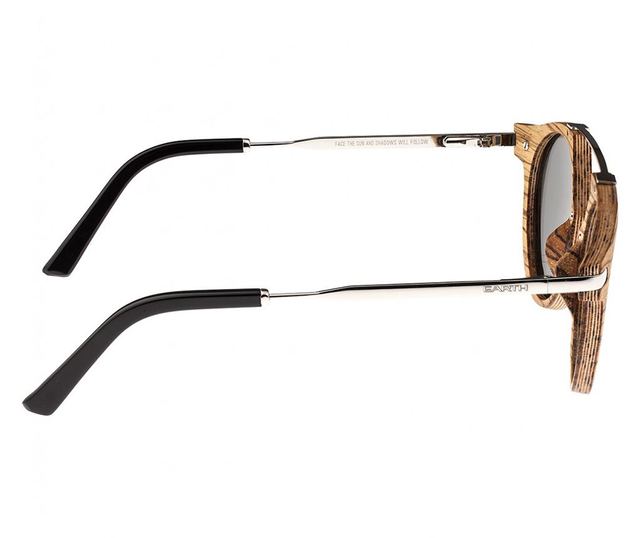 Unisex sončna očala Earth Wood Petani Brown Zebra