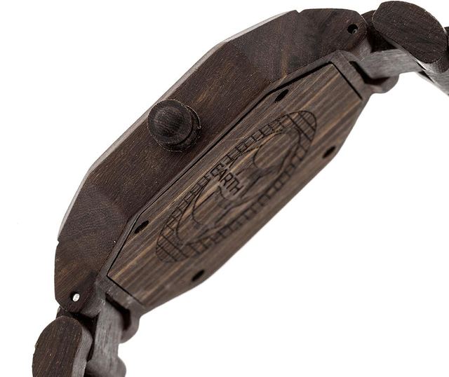 Moška zapestna ura Earth Wood Acadia Dark Brown