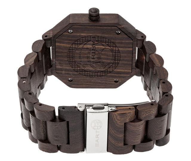 Moška zapestna ura Earth Wood Acadia Dark Brown