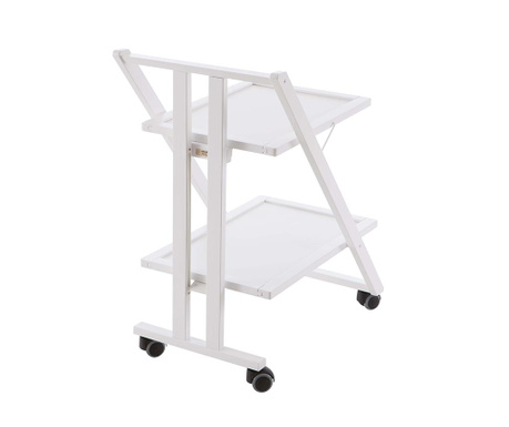 Zložljiv servirni voziček Simpaty Off White