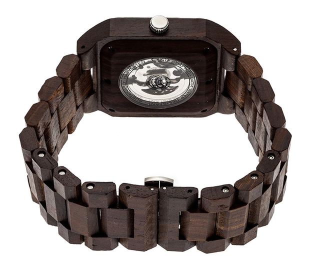 Ženska zapestna ura Earth Wood Black Rock  Dark Brown