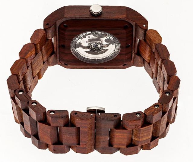 Ženska zapestna ura Earth Wood Black Rock Brown Ace