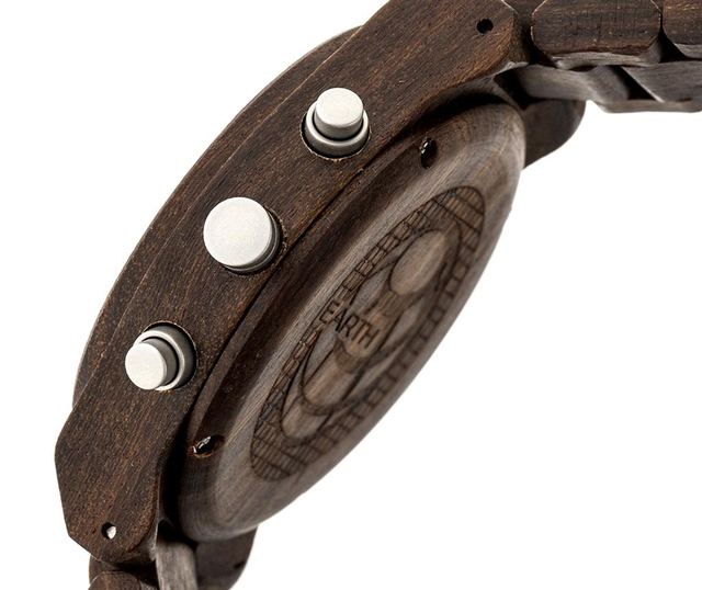Moška zapestna ura Earth Wood Castillo Dark Brown