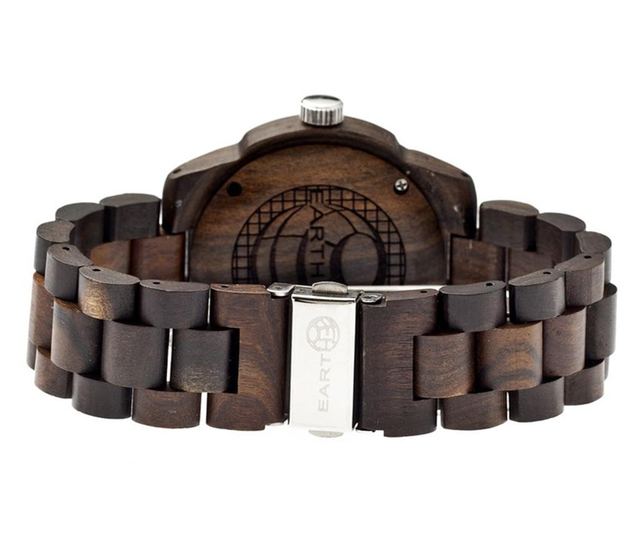 Moška zapestna ura Earth Wood Heartwood Dark Brown