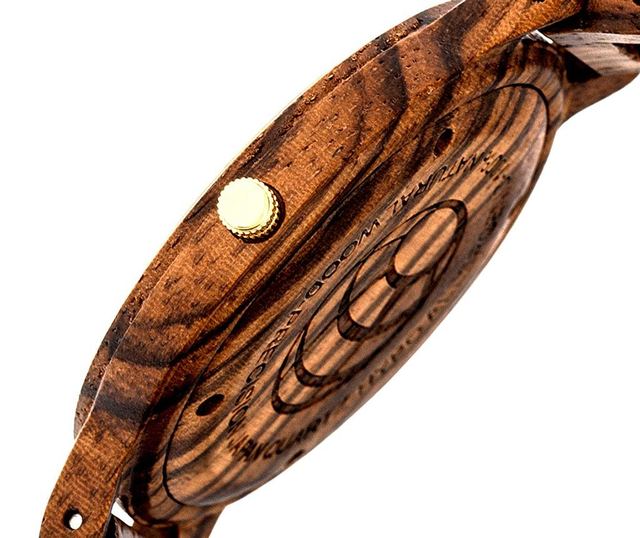 Unisex zapestna ura Earth Wood Pike Brown