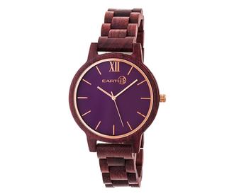 Unisex zapestna ura Earth Wood Pike Brown Purple