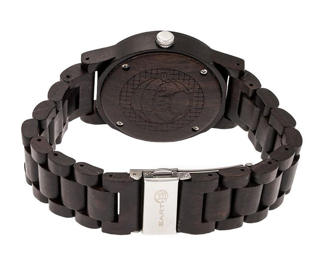 Unisex zapestna ura Earth Wood Tuckahoe Dark Brown