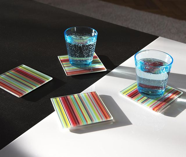 Set 4 podstavkov Stripes