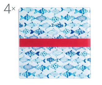 Set 4 podstavkov Fish