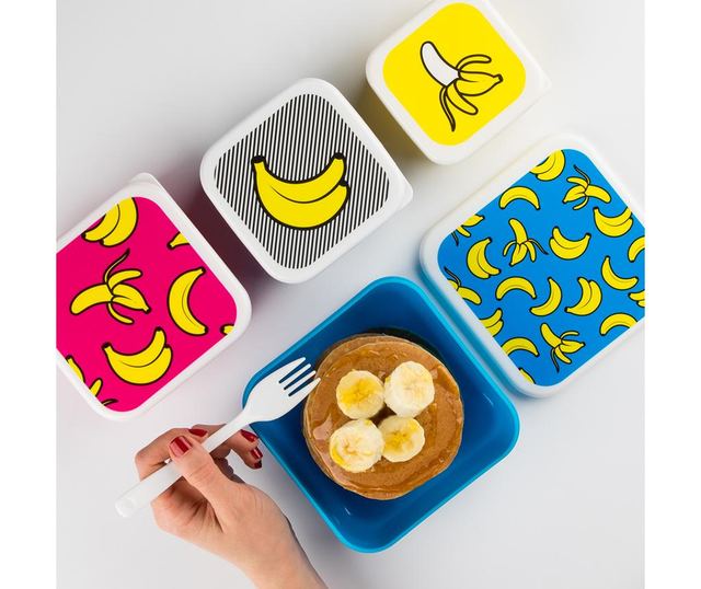 Set 4 posod za hrano Banana