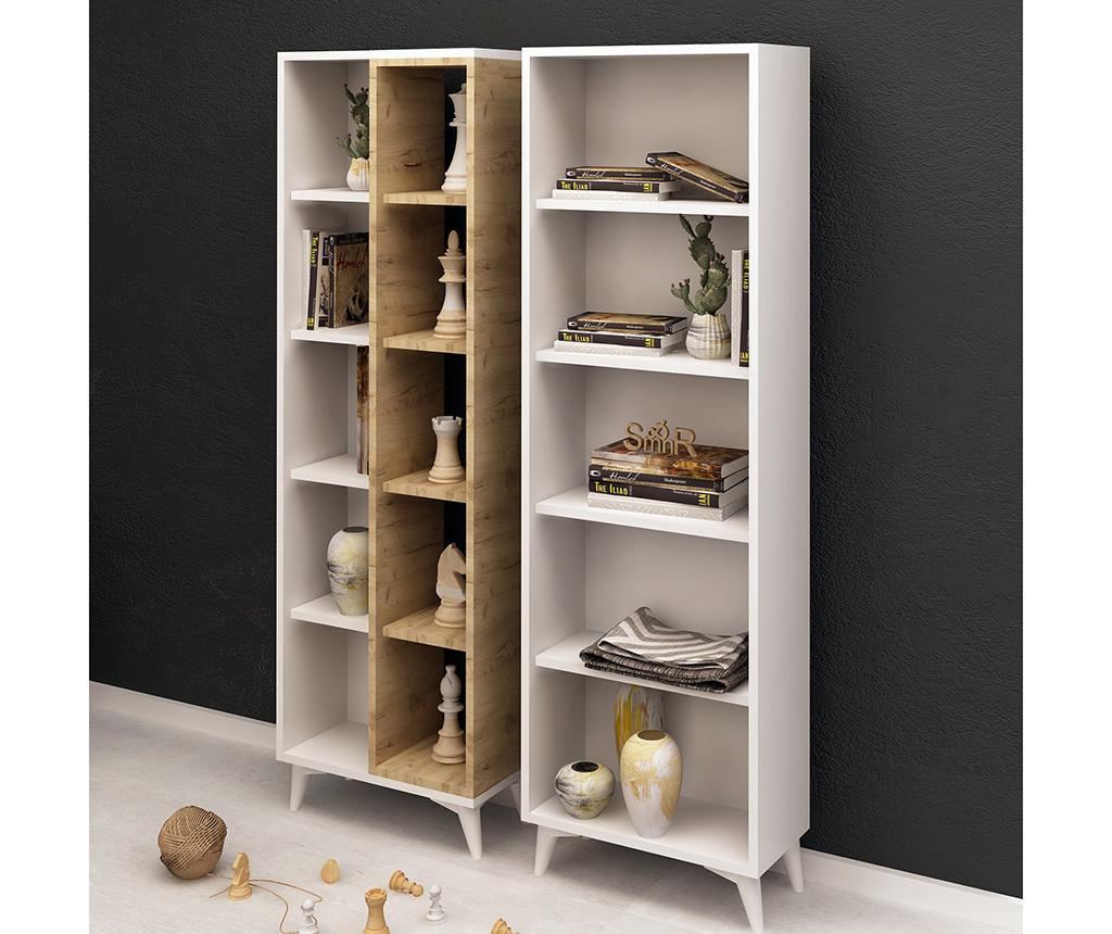 Set 2 corpuri biblioteca Mod Design, Potenza, PAL melaminat, 162x100x25 cm - 3