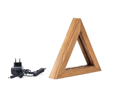 Veioza Lustro, Triangle, lemn de molid, 30x30x5 cm