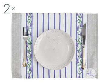 Set 2 pogrinjkov Lavander Stripes Stamp 33x45 cm